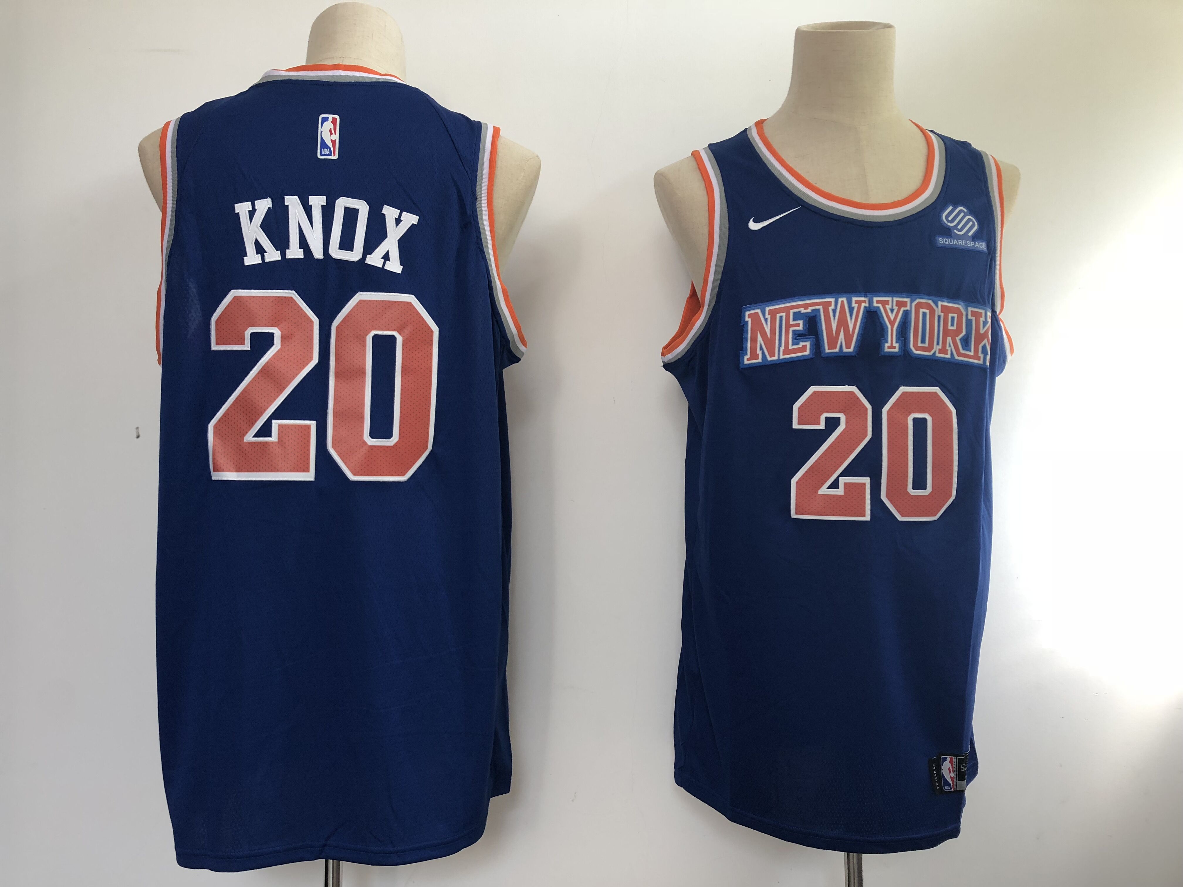 Men New York Knicks 20 Knox Navy blue Nike NBA Jerseys